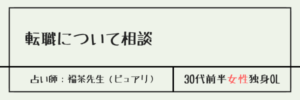 転職について相談