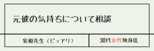 元彼の気持ちについて相談