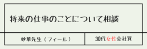 将来の仕事のことについて相談