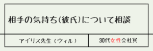 相手の気持ち(彼氏)について相談